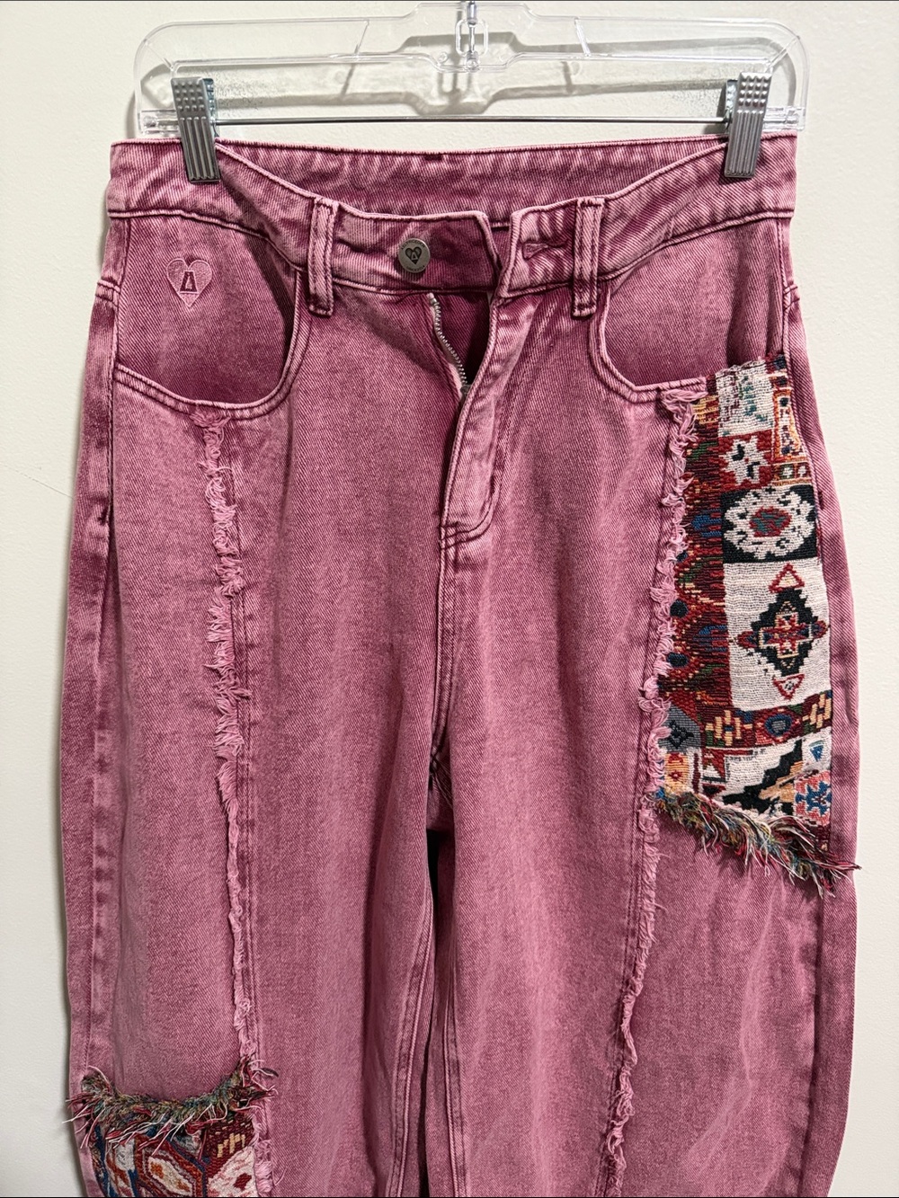 NWT! Aelfric Eden Patchwork Barrel Jeans Size 26 - Picture 4 of 15